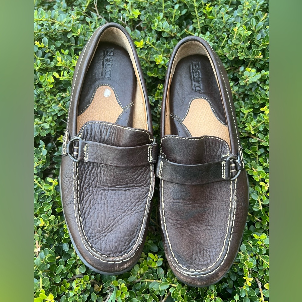 Born Loafers Women's Leather Dark Brown Size 7M W2765 - Picture 12 of 15